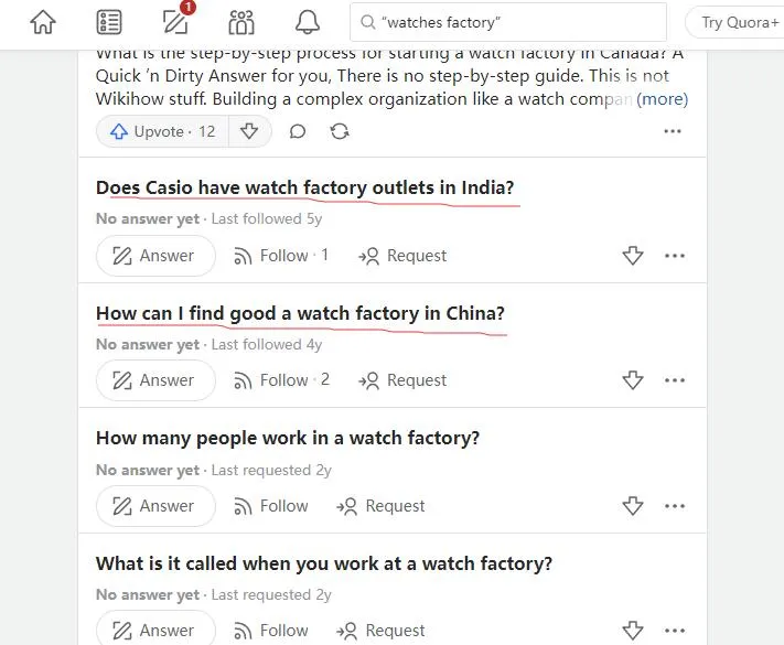 quora 的B端话题